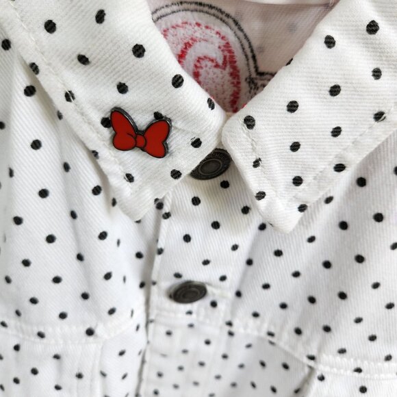 Disney Minnie Mouse Forever Polka Dot Women's Sz 3X Denim Jacket Sequin Back NWT - Picture 9 of 15